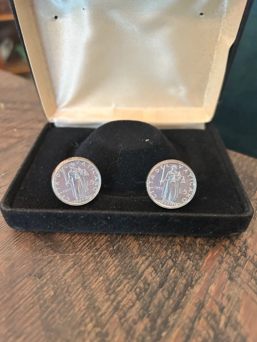Vintage Silver Cuff Links From the Vatican